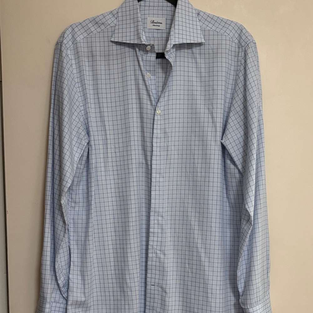 Stenströms fitted body graph check button down sh… - image 2